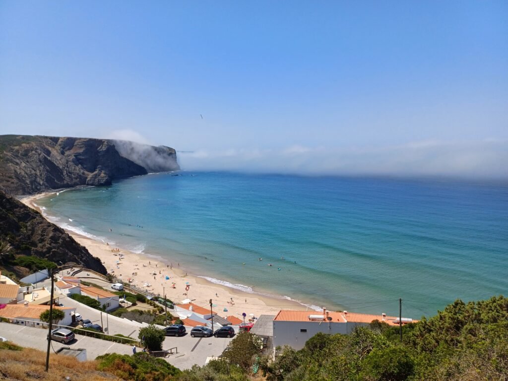 Arrifana beach seen from above