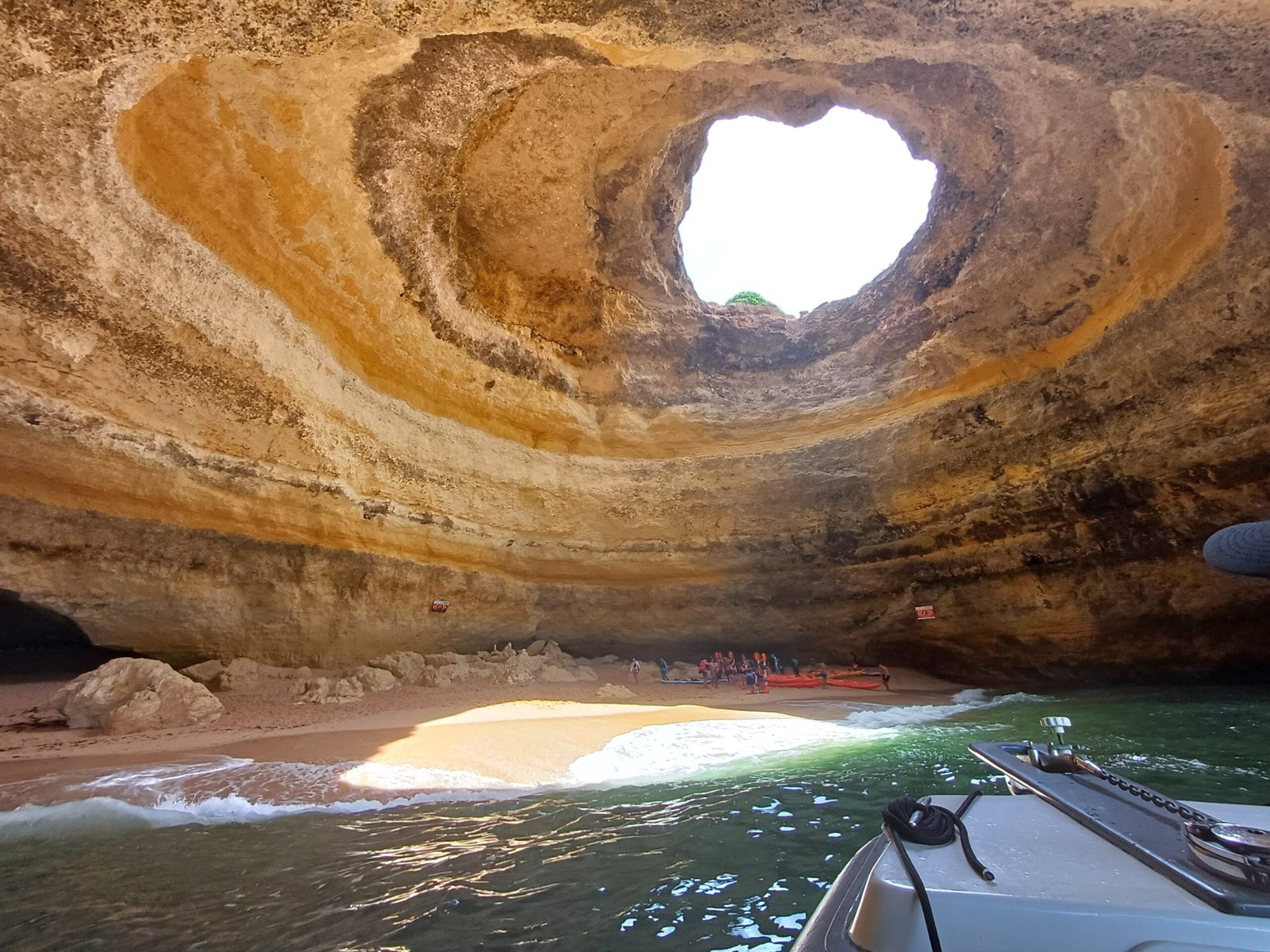 View from inside the famous Benagil Cave