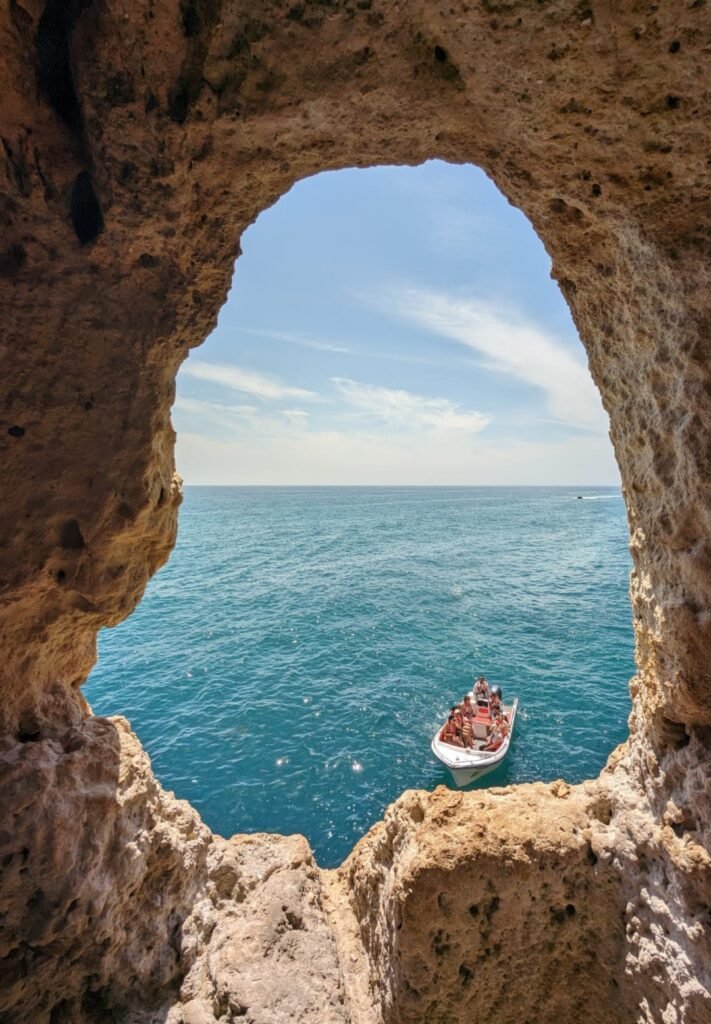 View from inside Boneca's cave in Algar Seco