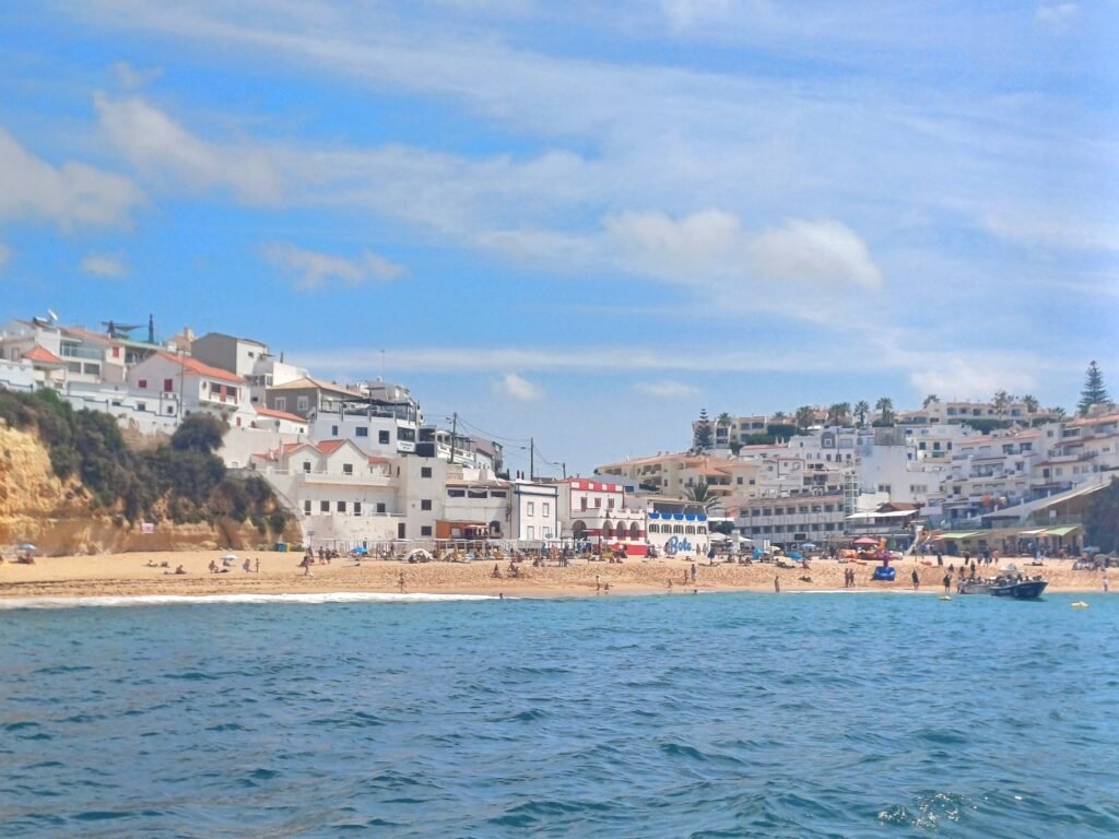 Ferragudo beach seen from the water