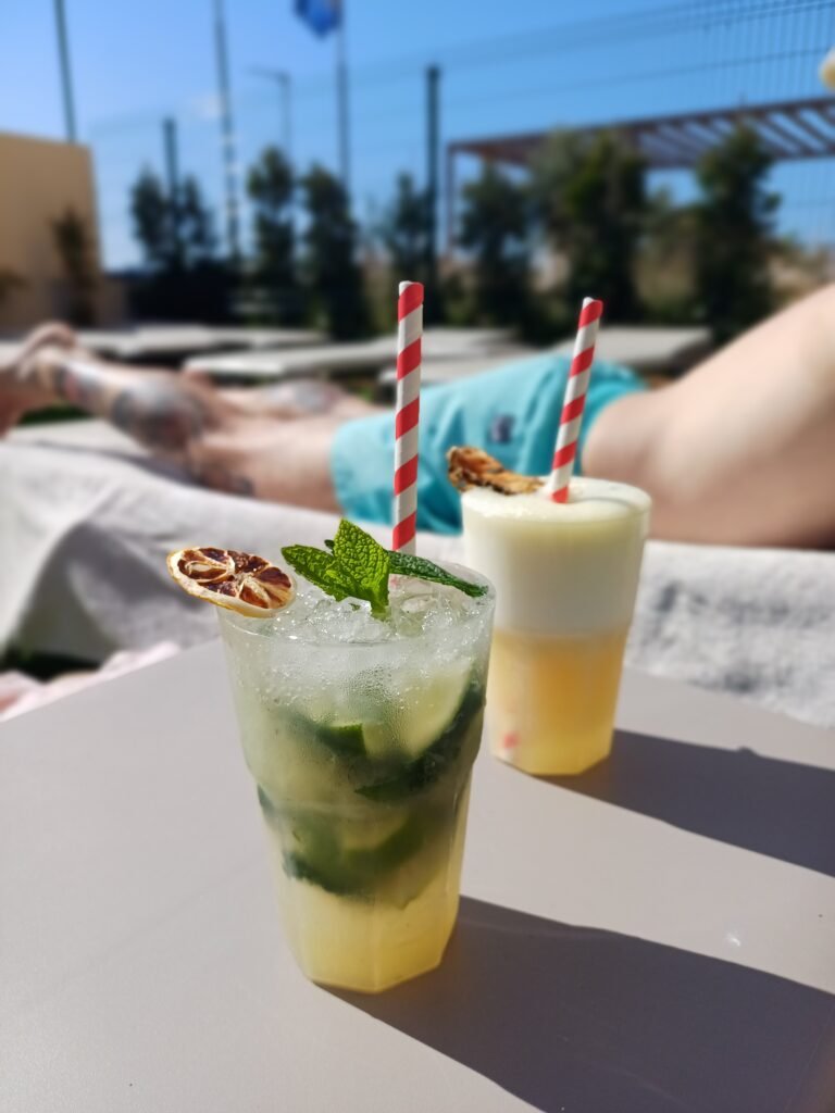 Colorful cocktails by the pool at Wyndham Residences