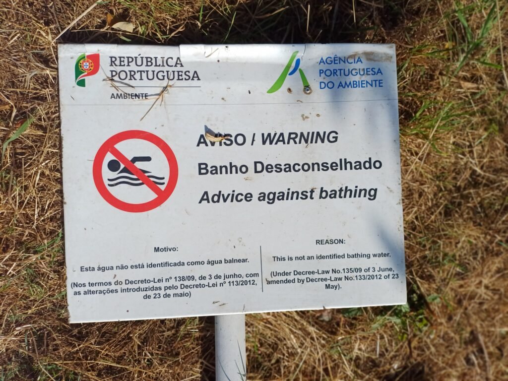 Advice against bathing at Praia Fluvial de Gramido