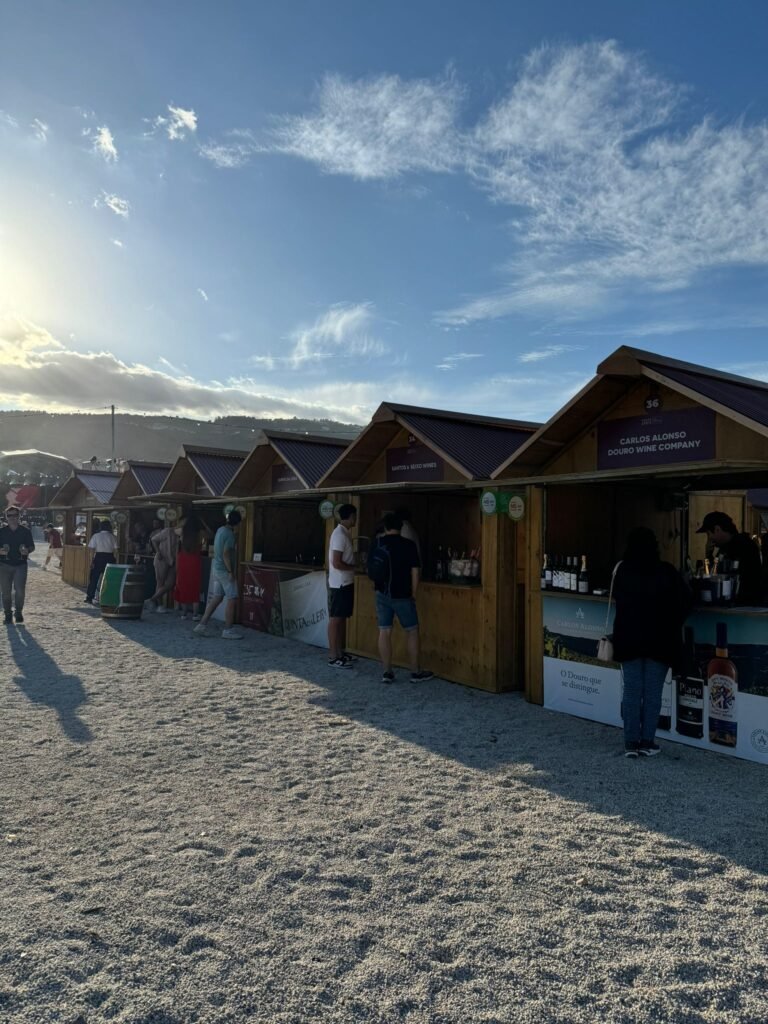 wine stands at the festival