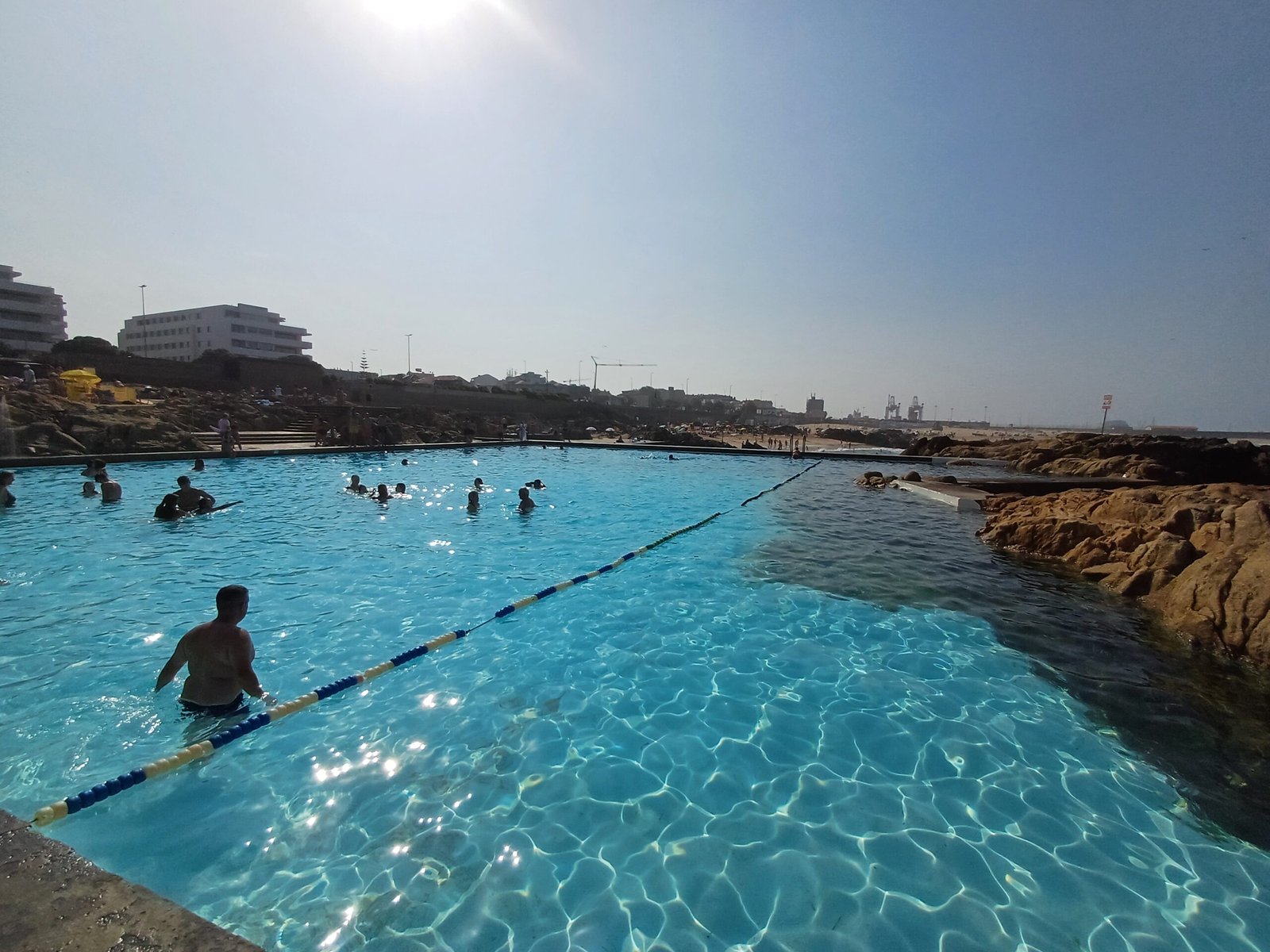 View from the water at Piscina das Marés